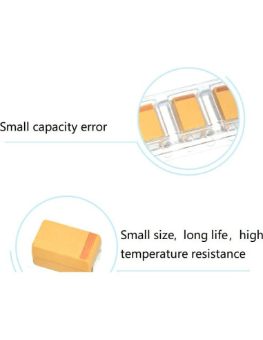 Capacitor de Tantalio SMD Fielect 100uF 6.3V 50Pcs 4x3x2mm
