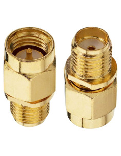 Adaptador Coaxial SMA Macho a Hembra Boobrie - Paquete de 2