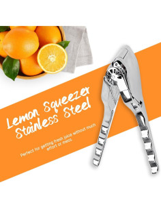 Exprimidor Manual de Cítricos Aoocan de Acero Inoxidable 0.56 kg 2