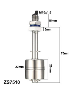 Interruptor de Flotador uxcell 90mm Acero Inoxidable 10W 2