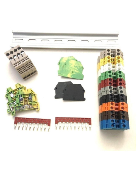 Kit de Bloques de Terminales DIN Dinkle DK2.5N 20A 600V