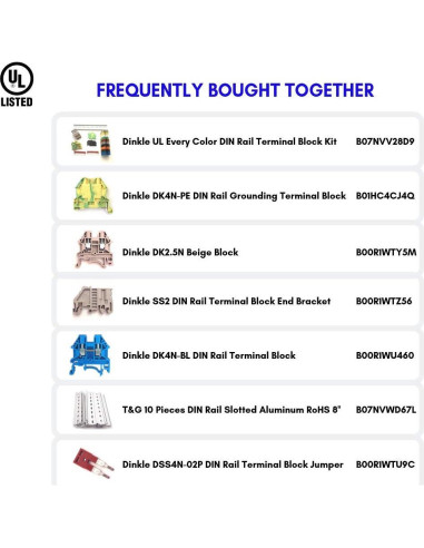 Kit de Bloques de Terminales DIN Dinkle DK2.5N 20A 600V