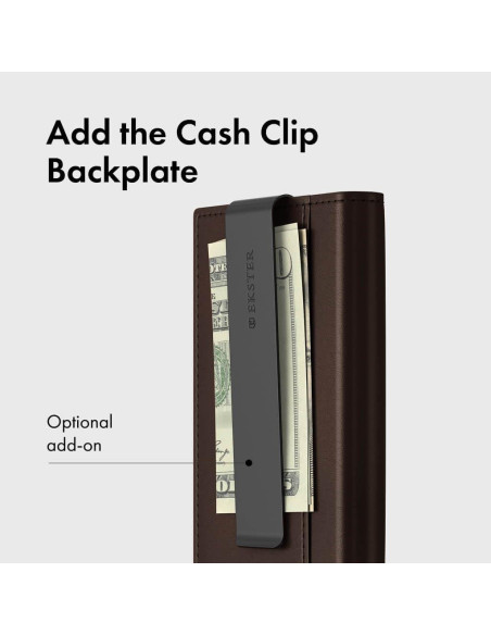 Billetera Ekster Pro de cuero minimalista con bloqueo RFID