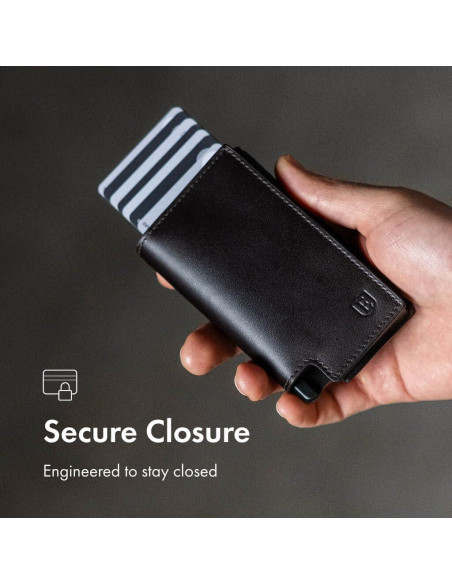 Billetera Ekster Pro de cuero minimalista con bloqueo RFID