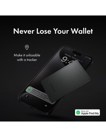 Billetera Ekster Pro de cuero minimalista con bloqueo RFID