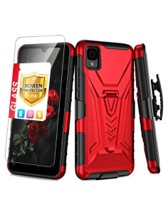 Funda Híbrida TJS para Alcatel TCL 30 Z T602DL con Protector
