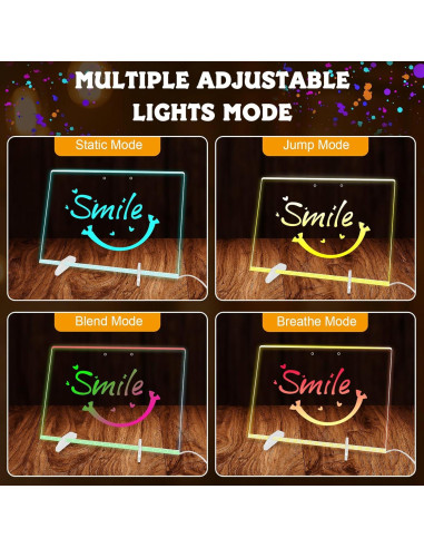 Tablero de Notas LED Corpower 35.1x25.4cm 7 Colores 4 Modos