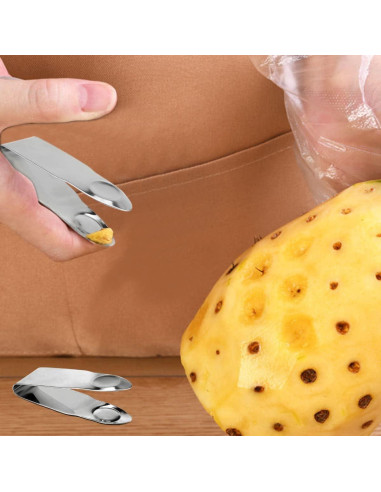 DOERDO 8 Piezas Removedor de Tallo de Fresa Acero Inoxidable