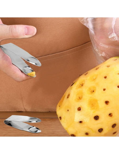 DOERDO 8 Piezas Removedor de Tallo de Fresa Acero Inoxidable