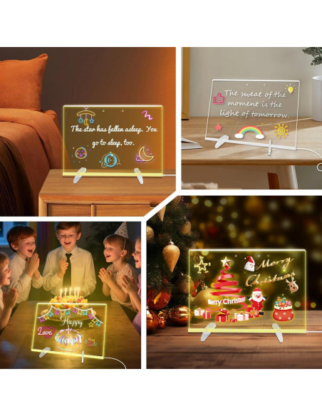 Tablero de Notas LED Corpower 35.1x25.4cm 7 Colores 4 Modos