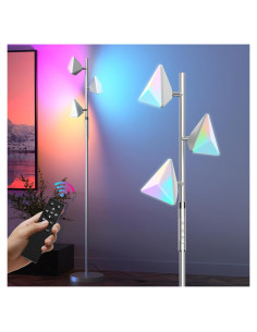 Lámpara de Pie RGB PARTPHONER FLA-036-A2 Plata 175cm