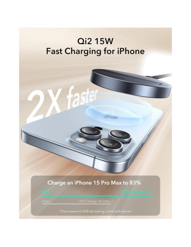 Cargador Inalámbrico ESR MagSafe 15W con Soporte - Azul