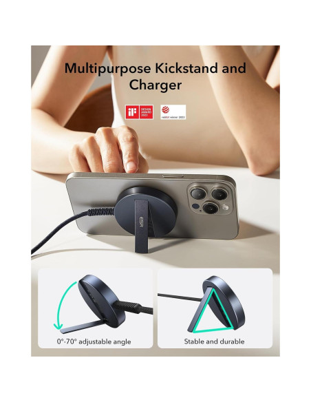 Cargador Inalámbrico ESR MagSafe 15W con Soporte - Azul