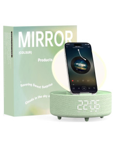 Altavoz Bluetooth COLSUR con Espejo y Reloj Despertador