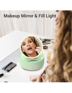 Altavoz Bluetooth COLSUR con Espejo y Reloj Despertador 2