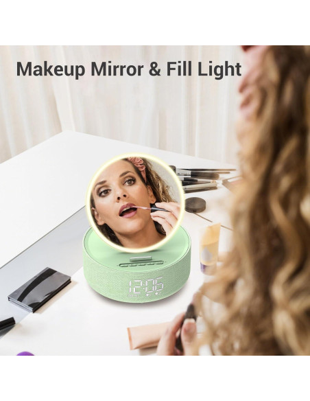 Altavoz Bluetooth COLSUR con Espejo y Reloj Despertador