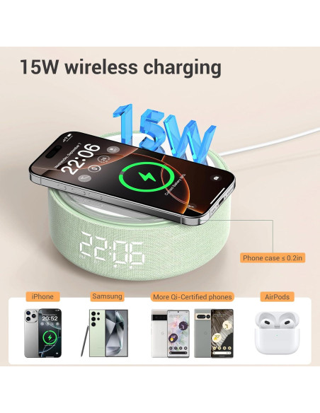 Altavoz Bluetooth COLSUR con Espejo y Reloj Despertador