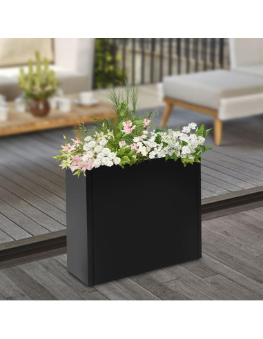 Maceta Rectangular Alta CCXYYFDJ de Acero 60.96x25.4x60.96cm