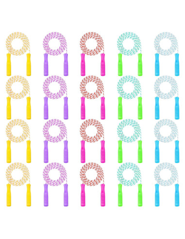 Paquete de 30 cuerdas de saltar Aoriher 2.5m ajustables