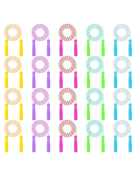 Paquete de 30 cuerdas de saltar Aoriher 2.5m ajustables