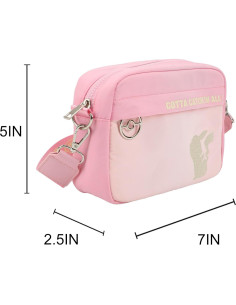 Bolsa Cruzada Rosa Pokémon Pikachu 17.78x12.7 cm 2