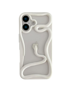 Funda de teléfono silicona FLIRACON iPhone 12 blanca 3D