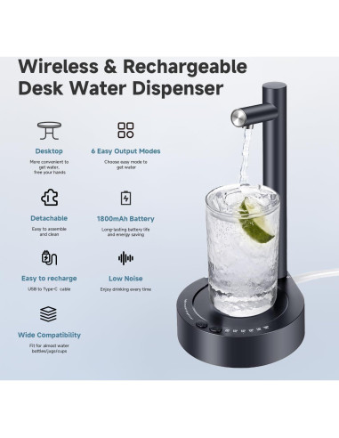 Dispensador de Agua Eléctrico Mottinhill 5 Galones Azul