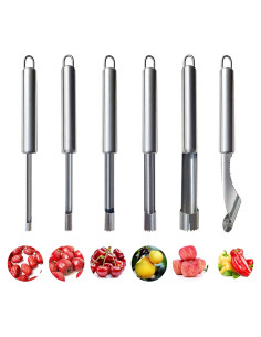 Juego de 6 Sacacorazones de Acero Inoxidable REYINL