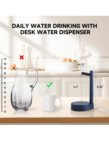 Dispensador de Agua Eléctrico Mottinhill 5 Galones Azul