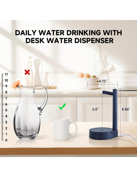 Dispensador de Agua Eléctrico Mottinhill 5 Galones Azul