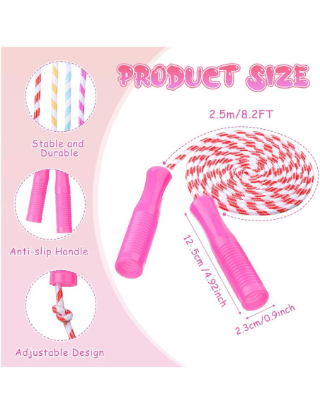 Paquete de 30 cuerdas de saltar Aoriher 2.5m ajustables