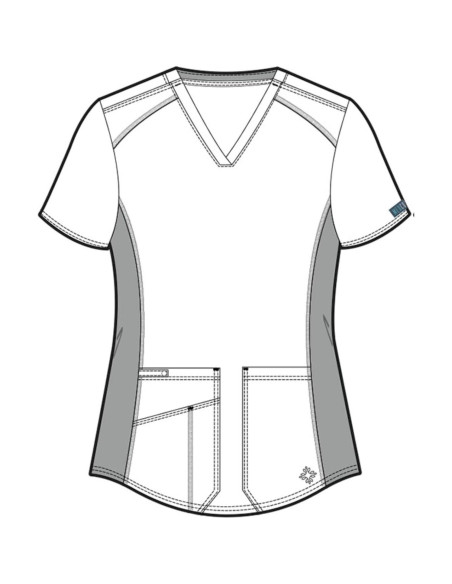 Top de Scrubs Med Couture Mujer Cuello en V 4 Bolsillos