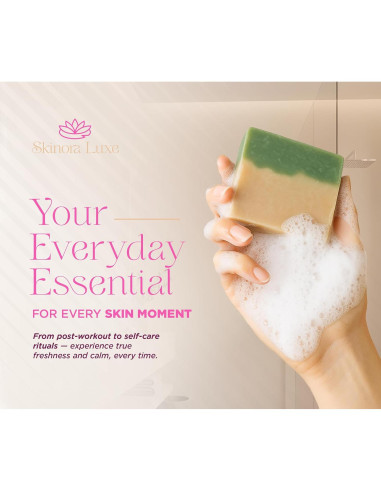 Jabón de Barra Hidratante Aloe y Pepino Skinora Luxe 113g