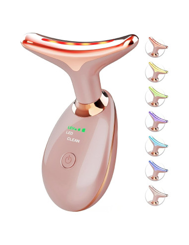 Masajeadora Facial Vibrante Sunpint ES-1081 Oro Rosa 7 Colores