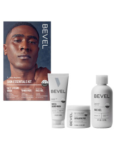 Kit de Cuidado de Piel Facial Bevel para Hombres - Limpiador, Exfoliantes y Hidratante