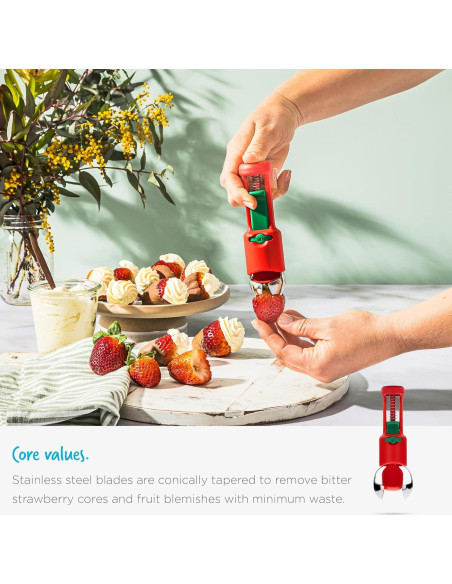 Deshuesador 3-en-1 Dreamfarm Hullapit - Fresas, Cerezas, Aceitunas