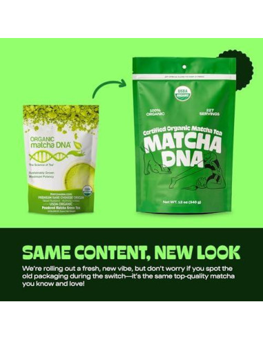 Polvo de Té Verde Orgánico Matcha DNA 340 g Bolsa