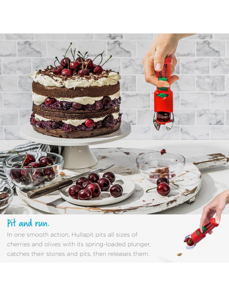 Deshuesador 3-en-1 Dreamfarm Hullapit - Fresas, Cerezas, Aceitunas