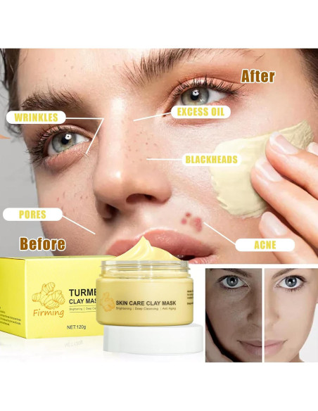 Kit de Cuidado Facial MR.A con Mascarilla y Aceite de Cúrcuma