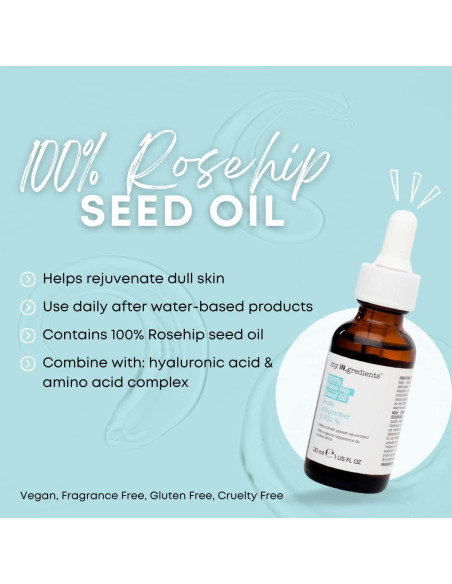 Aceite de Semilla de Rosa Mosqueta Masque Bar 29.57 ml - Hidratante Facial y Capilar