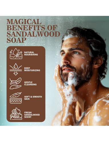 Jabón Exfoliante Sándalo Princess Belle 99g - Natural para Piel