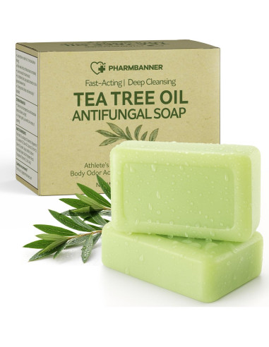 Barra de Jabón Antifúngico PHARMBANNER 2x116g - Acné, Eczema