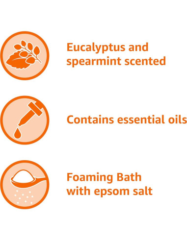 Baño Espumoso Aromatizado Eucalipto y Menta 1000 ml Amazon Basics