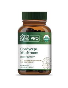 Cápsulas de Hongo Cordyceps Gaia Herbs - 60 Unidades