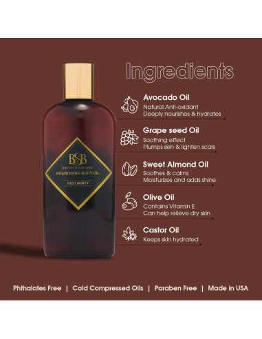 Aceite Corporal Rich Aunty Brown Sugar Babe 181g - Nutritivo