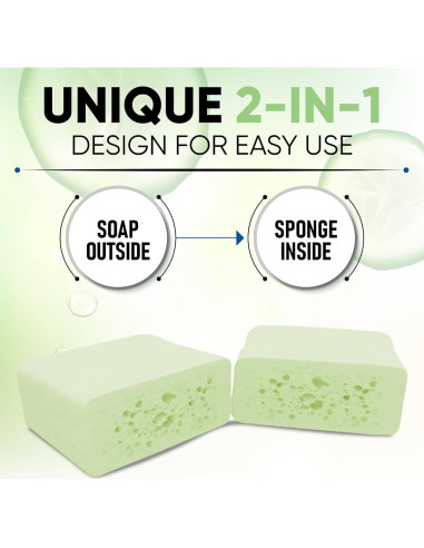 Esponja de Jabón T.Taio Exfoliante Pepino y Melón 2 en 1