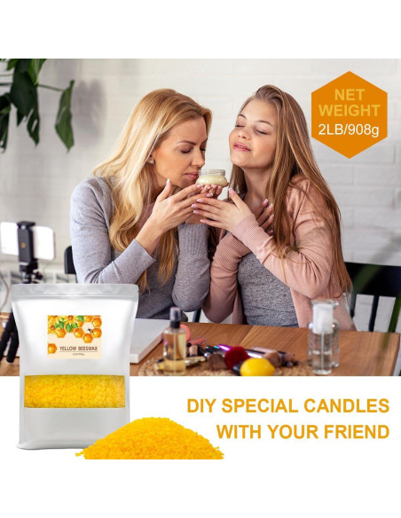 Pellets de Cera de Abeja 0.91KG Fasize - 100% Orgánica para DIY