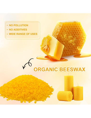 Pellets de Cera de Abeja 0.91KG Fasize - 100% Orgánica para DIY