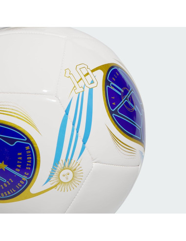Balón de Fútbol Adidas Messi Club Tamaño 5 - Blanco/Azul