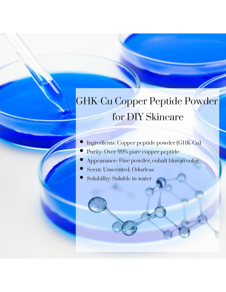 Péptido de Cobre GHK-Cu 1g - Suero DIY Anti-Envejecimiento